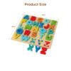 Wooden Alphabet Puzzle 3D Wooden Uppercase Letter Puzzle Montessori Toddler Educational Toys