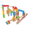 Wooden building block track marble assembly toys, hands-on assembly of building block tracks, children's interactive educational toys