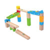 Wooden building block track marble assembly toys, hands-on assembly of building block tracks, children's interactive educational toys