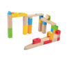 Wooden building block track marble assembly toys, hands-on assembly of building block tracks, children's interactive educational toys