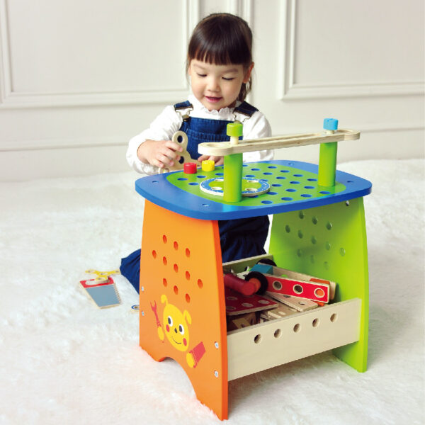 Wooden tool bench children's educational toys manual repair and disassembly tool bench - Image 2