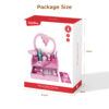 Wooden Makeup Desk Toy Set for Early Childhood Education Love Shaped Makeup Desk Girl Role Playing Pretend Toy Set