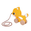 Montessori fox Toy Animal Shaped Wooden Toy Pull Toy