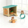 Wooden Mini Pet Hamster Toy House  Children Pretend to Feed Hamster Toys