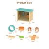 Wooden Mini Pet Hamster Toy House  Children Pretend to Feed Hamster Toys