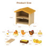 Wooden Chicken Cage Set Toys for Children Pretending to Feed Chicken Animals