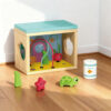 New Wooden Mini Fish tank Set Toy Children's Feeding Pet Interactive Toy