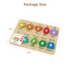 Montessori 3D Wooden Board Digital Puzzle for Children's Cognitive Geometry and Learning Digital Puzzle Toys