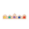 High Quality Montessori Wooden Building Toys Children's Gemstones Acrylic Cubes Creative Stacking Blocks
