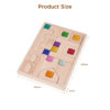 22Pcs Children's Montessori Wooden Cabin Toy  Acrylic Gemstone Cube Stacking Block  Color Cognition Learning Toy