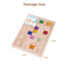 22Pcs Children's Montessori Wooden Cabin Toy  Acrylic Gemstone Cube Stacking Block  Color Cognition Learning Toy