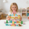 Children's Wooden Rainbow Building Blocks Creative Stacking Educational Toy