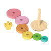 Children's Wooden Swinging Tower Set Toy Stacking Ring Building Block Set Color Recognition Puzzle Toy