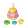 Children's Wooden Swinging Tower Set Toy Stacking Ring Building Block Set Color Recognition Puzzle Toy