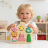 Wooden Cartoon Puzzle Children's Castle Series Puzzle Puzzle Educational Learning Toys