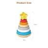 Wholesale Wooden Stacking Toys Children's Color Cognition Stacking Rings Building Blocks Puzzle Toys