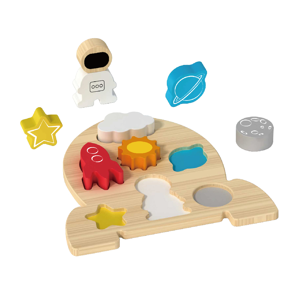 Wooden Puzzle Children's Space Series Puzzle Educational Learning Toys - Image 2