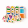 Wooden Sensory Stacking Toys Children's Sensory Acrylic Cube Building Blocks Construction Toys