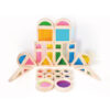 Wooden Sensory Stacking Toys Children's Sensory Acrylic Cube Building Blocks Construction Toys