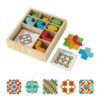 3D Creative Montessori Wooden Puzzle Toy Safety Geometry Indoor Game Stacking Game
