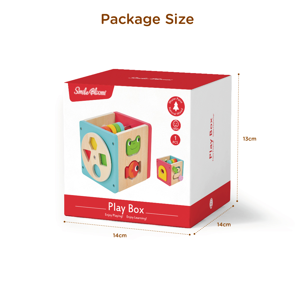 Wooden Multifunctional Activity Cube Toy Montessori Early Learning Wooden Box Toy - Image 7
