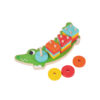 Wooden crocodile Geometric Pillar Matching Shape Stacking Toy Exercises Children's Hand Eye Coordination Toy