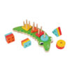 Wooden crocodile Geometric Pillar Matching Shape Stacking Toy Exercises Children's Hand Eye Coordination Toy