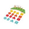 Wooden crocodile Geometric Pillar Matching Shape Stacking Toy Exercises Children's Hand Eye Coordination Toy