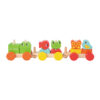 Educational Wooden Train Stacking Toys for Baby with Puzzle Colors and Animal Shapes