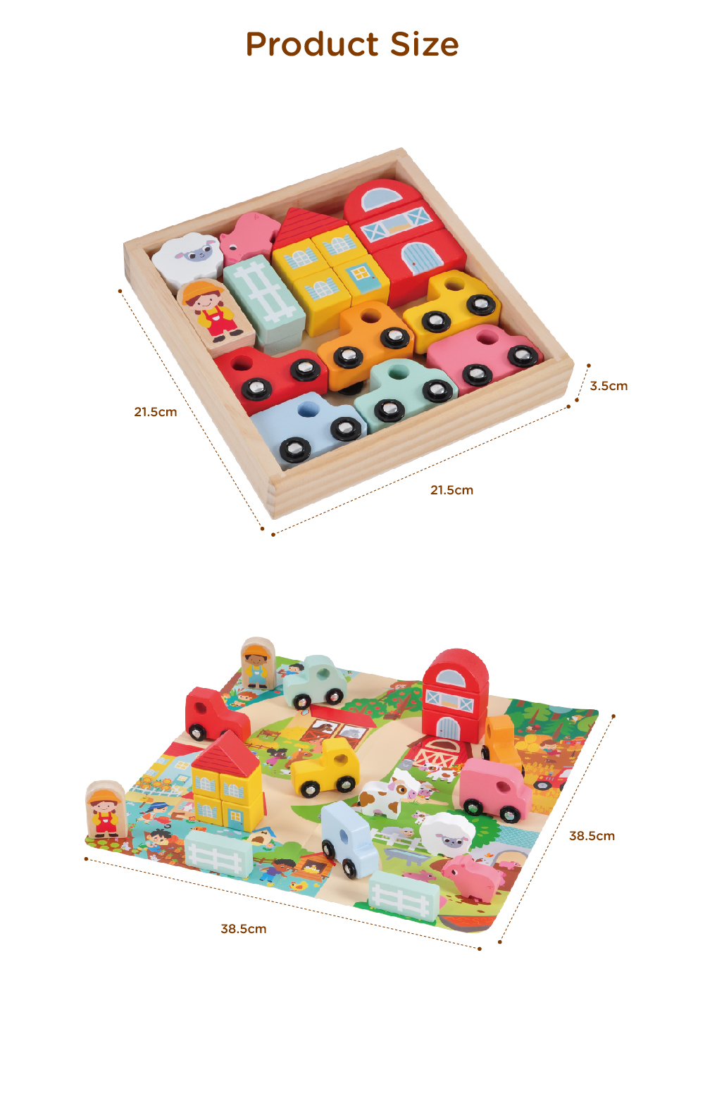 Wooden Farm Building Blocks Stacking Toy Set for Children DIY Stacking Toys - Image 5