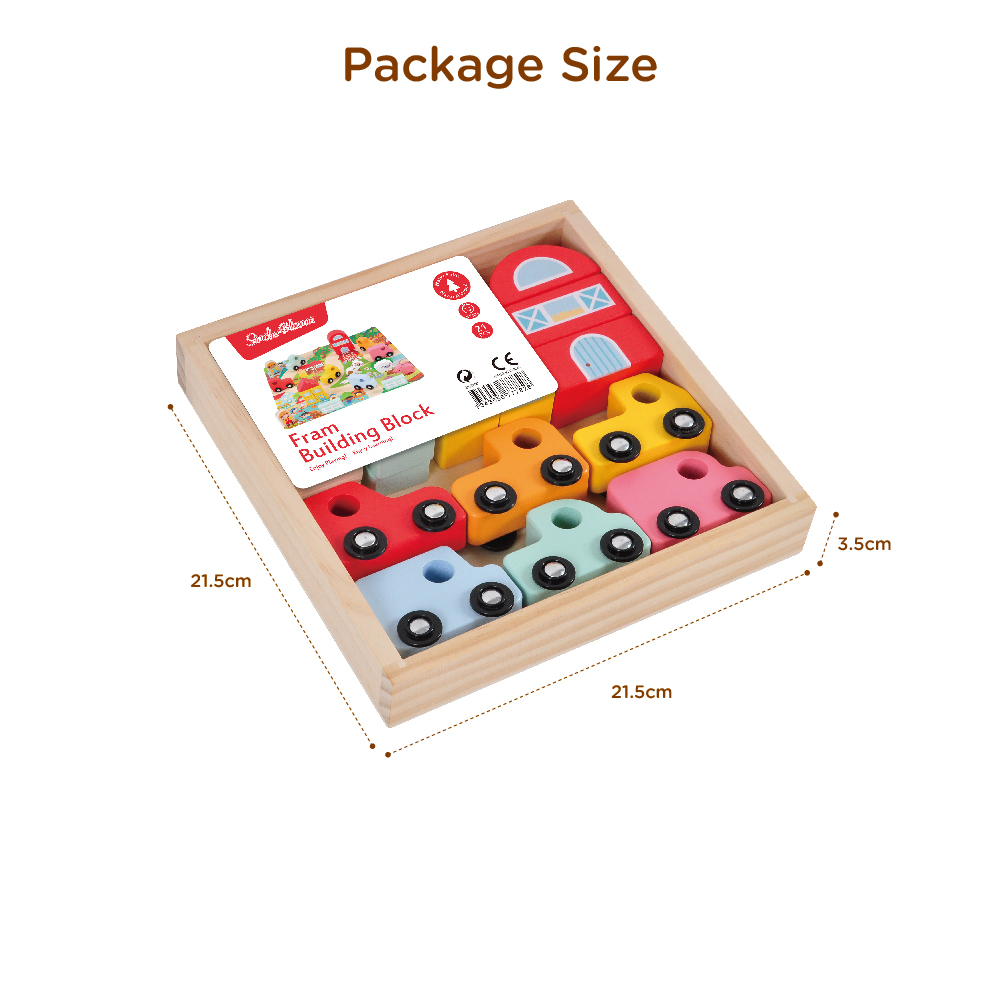 Wooden Farm Building Blocks Stacking Toy Set for Children DIY Stacking Toys - Image 6