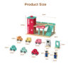 Wooden Mini Simulated Parking Lot Toy Children's Role Playing Wooden Garage Gas Station Toy