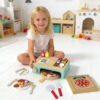 Wooden Pizza Oven Set  Toys for Early Childhood Education Pizza and Simulated Cooking