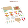 Wooden Pizza Oven Set  Toys for Early Childhood Education Pizza and Simulated Cooking
