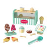 Wooden Mini Ice Cream Toy Set Children's Role-playing Afternoon Tea Ice Cream Shop