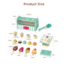 Wooden Mini Ice Cream Toy Set Children's Role-playing Afternoon Tea Ice Cream Shop